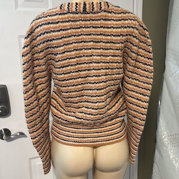 A.L.C. Rebekah striped ribbed wool-blend cardigan - Picture 4 of 16